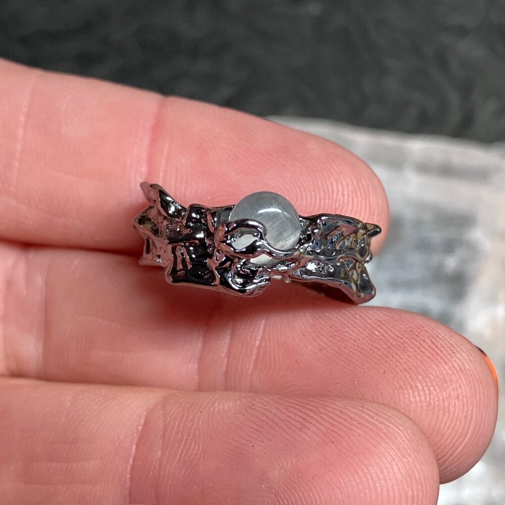 Moon And Clouds Adjustable Ring - image 1